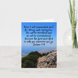 Sei stark und mutig Joshua 1:9 Leere Karte