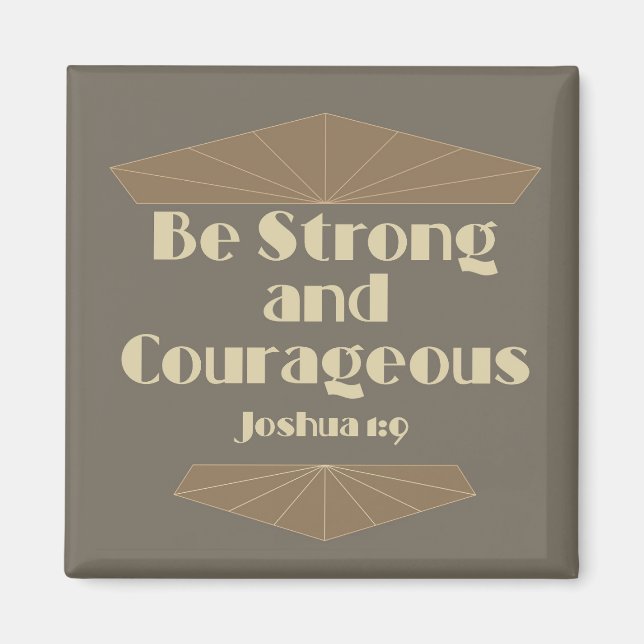 Sei stark und mutig Joshua 1:9 Magnet (Vorne)