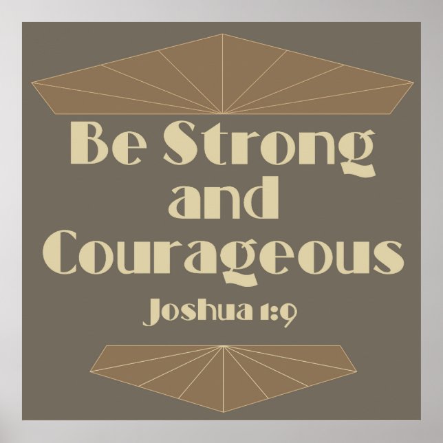 Sei stark und mutig Joshua 1:9 Poster (Vorne)