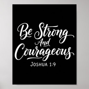Sei stark und mutig Josua 1_9 Jesus sei mutig Poster