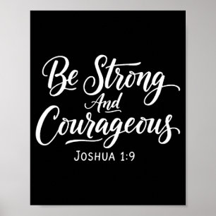 Sei stark und mutig Josua 1_9 Jesus sei mutig Poster