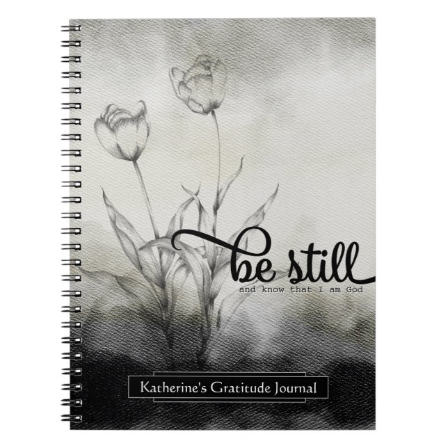 Sei still Bible Verse Journal Notizblock (Vorderseite)