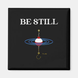 Sei Still Fishing Meditations Inspirierter Fischig Magnet