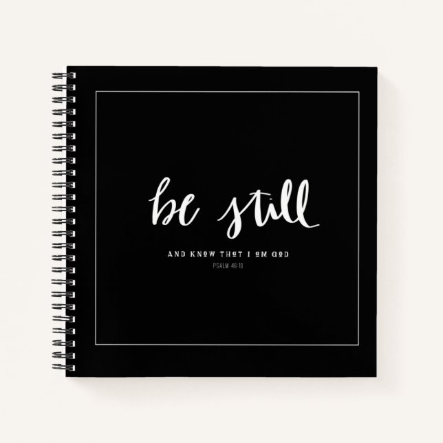 Sei still Journal (Psalm 46:10) Notizbuch (Vorderseite)