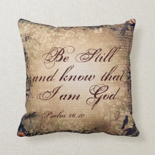 Sei still Kissen Psalm 46,10 Christlich