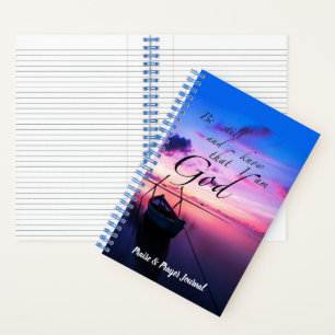 Sei still, Lob- und Gebetsjournal mit Boot Notizbuch