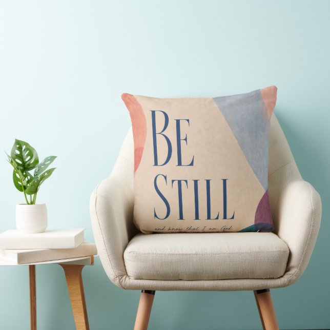 SEI STILL | Psalm 46:10 Christlich Kissen (Stuhl )