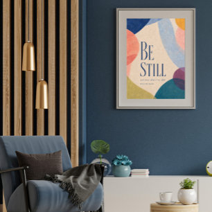 SEI STILL   Psalm 46:10 Christlich Poster