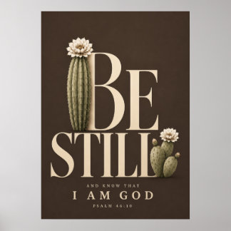 SEI STILL | Psalm 46,10 Christliche Wandkunst Poster