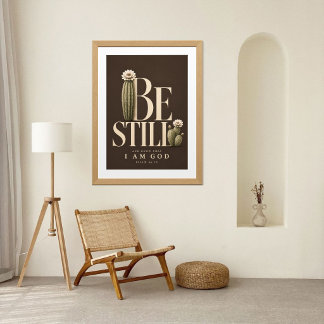 SEI STILL | Psalm 46,10 Christliche Wandkunst Poster