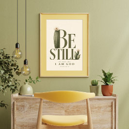SEI STILL | Psalm 46:10 Christliche Wandkunst Poster