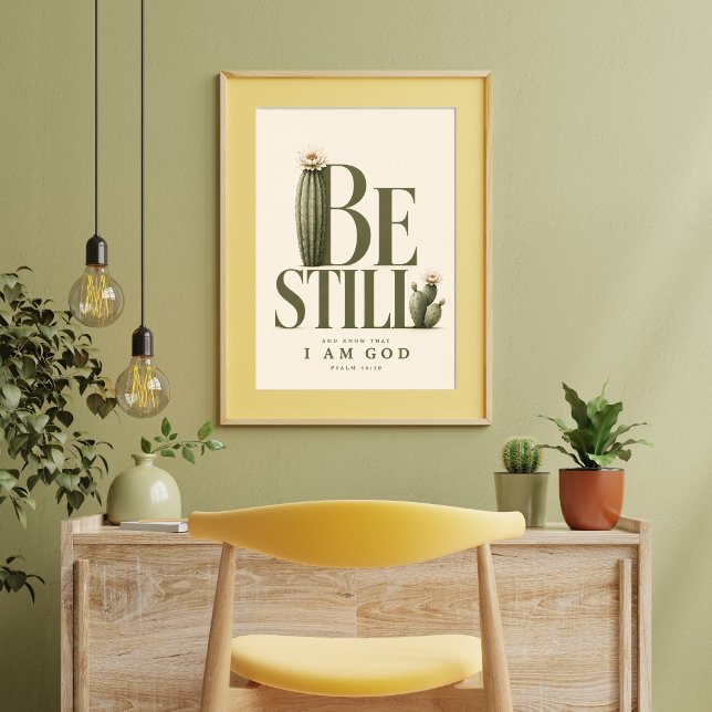 SEI STILL | Psalm 46:10 Christliche Wandkunst Poster (Von Creator hochgeladen)