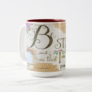 Sei still, Psalm 46:10 - Kaffeetasse