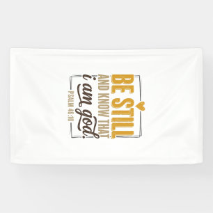 Sei Still Psalm 46_10 Vintage Christliches Shirt D Banner