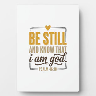 Sei still Psalm 46_10 Vintage Christliches Shirt D Fotoplatte