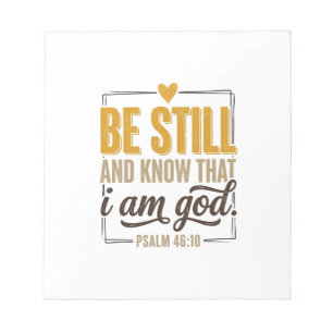 Sei still Psalm 46_10 Vintage Christliches Shirt D Notizblock