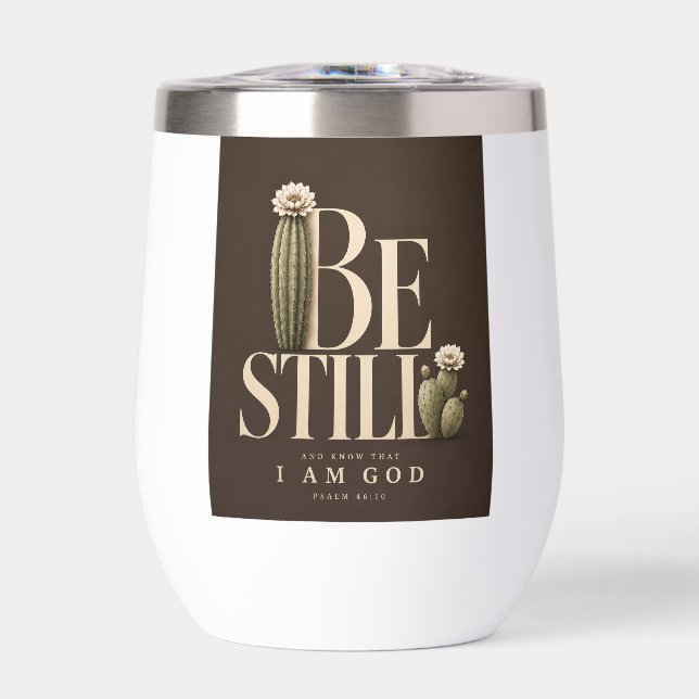 SEI STILL | Psalm 46:10 | Walnuss (Vorderseite)