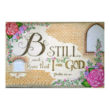 Sei still, Psalm 46:10 - Wandkunst