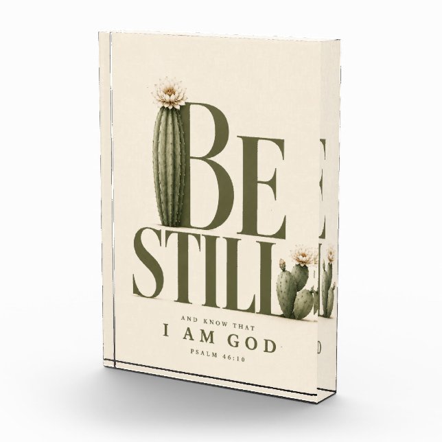 SEI STILL | Psalm 46:10 | Warm Cream Fotoblock (Rechts)