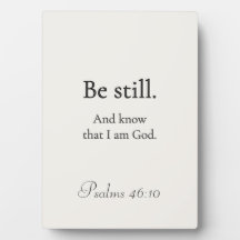 Sei still Schild Psalm 46:10