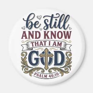Sei Still Und Erkenne Christlicher Psalm 460 Shirt Magnet