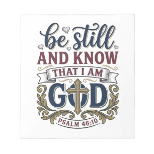 Sei Still Und Erkenne Christlicher Psalm 460 Shirt Notizblock