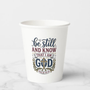 Sei Still Und Erkenne Christlicher Psalm 460 Shirt Pappbecher