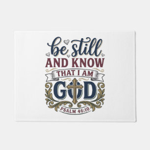 Sei Still Und Erkenne Christliches Psalm 460 Shirt Fußmatte