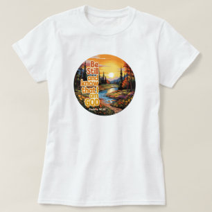 Sei still und erkenne, dass ich Gott bin Bibelvers T-Shirt