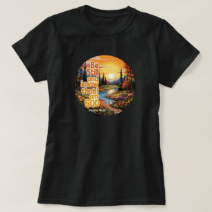 Sei still und erkenne, dass ich Gott bin Bibelvers T-Shirt