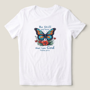 Sei still und erkenne, dass ich Gott bin Bibelvers Tri-Blend Shirt