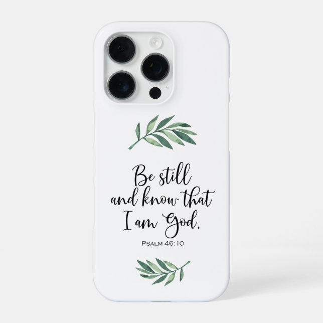 Sei still und erkenne, dass ich Gott bin - Psalm 4 iPhone Hülle (Rückseite)