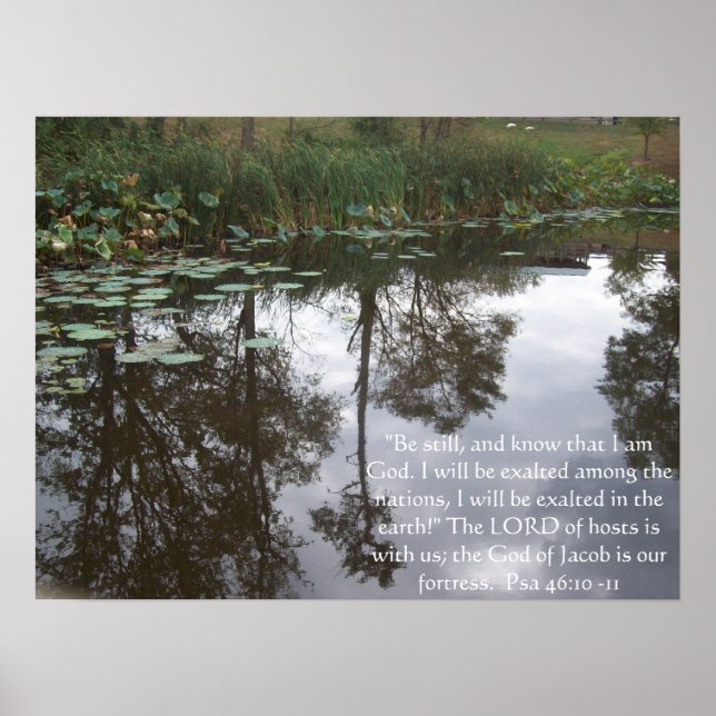 "Sei still und weiß, dass ich Gott bin. Poster (Vorne)