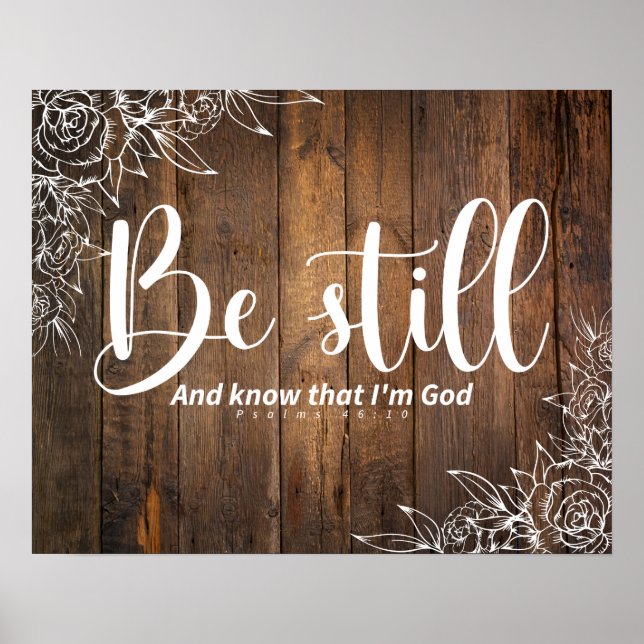Sei still und wisse, dass ich Gott bin Poster (Vorne)