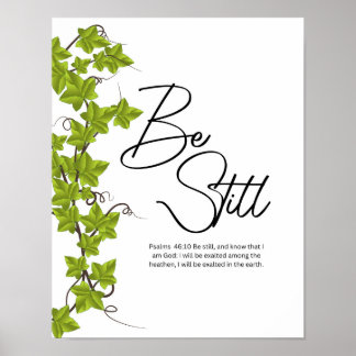 Sei still und wisse Psalm 46,10 Christliche Wand Poster