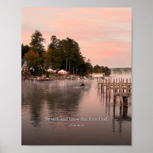 Sei still und wisse — Psalm 46:10 Schrift Kunst Poster