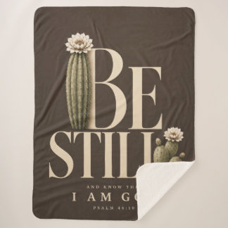 SEI STILL | Walnuss | Psalm 46,10 Sherpa-Decke Sherpadecke