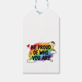 Sei stolz auf dich selbst Regenbogen-Zitat lgbtq+ Geschenkanhänger