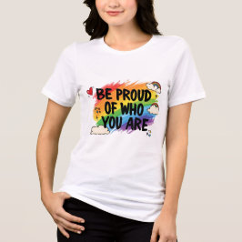 Sei stolz auf dich selbst Regenbogen-Zitat LGBTQ+ Tri-Blend Shirt