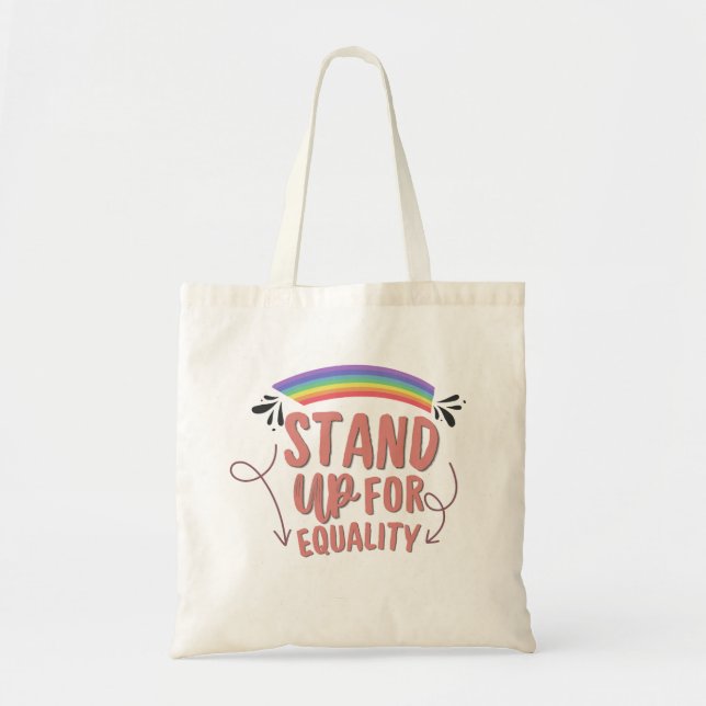 Sei Stolz Pride-Monat-Tragetasche – Regenbogen LGB Tragetasche (Vorne)
