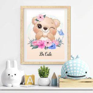 Sei Süße Tier Kinderzimmer Wall Art Fotodruck