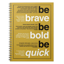 Sei tapfer! Sei mutig! Sei schnell. Motivierend Zi