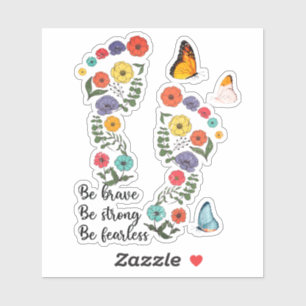 Sei tapfer, sei stark, sei furchtlos aufkleber