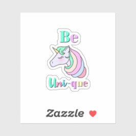 Sei uni-que aufkleber