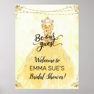 Sei unser Gast Prinzessin Brautparty Willkommenssc Poster