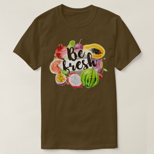 Sei Veganes Obst Liebhaber Cool vegetarischen Baue T-Shirt (Design vorne)