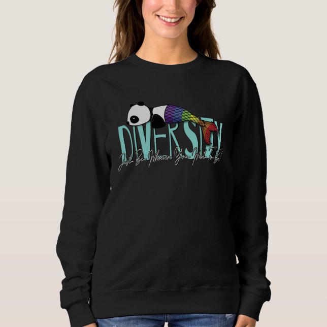 Sei wer immer du bist Vielfalt Regenbogen Panda Me Sweatshirt (Vorderseite)