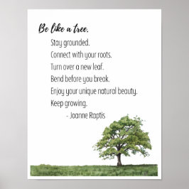 Sei wie ein Baum Inspiration Wall Art Print Poster