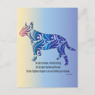 Sei wie ein Hurrikan und Tiger Postkarte