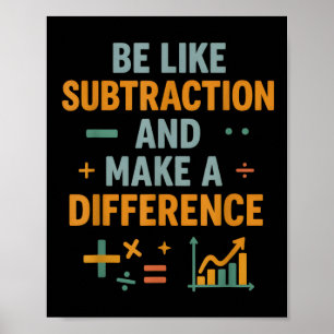 Sei wie Subtraktion und mache einen Unterschied Lu Poster